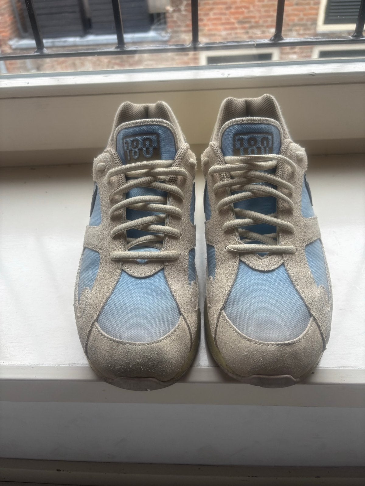 Nike Air Max 180 sneakers - Beige/Lichtblauw, Ophalen, Gedragen, Overige kleuren, Sneakers of Gympen