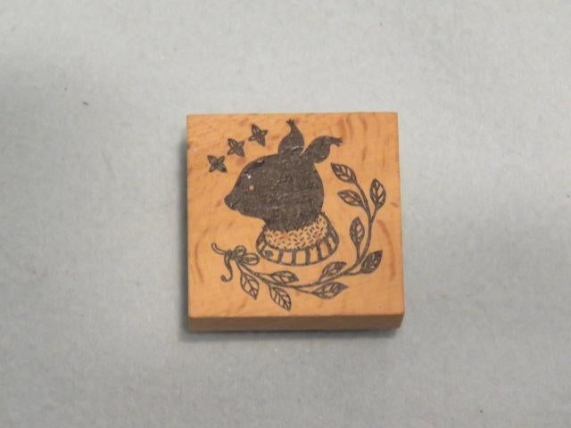 Nieuwe houten stempel met konijntje haasje, Ophalen of Verzenden, Nieuw, Houten stempel