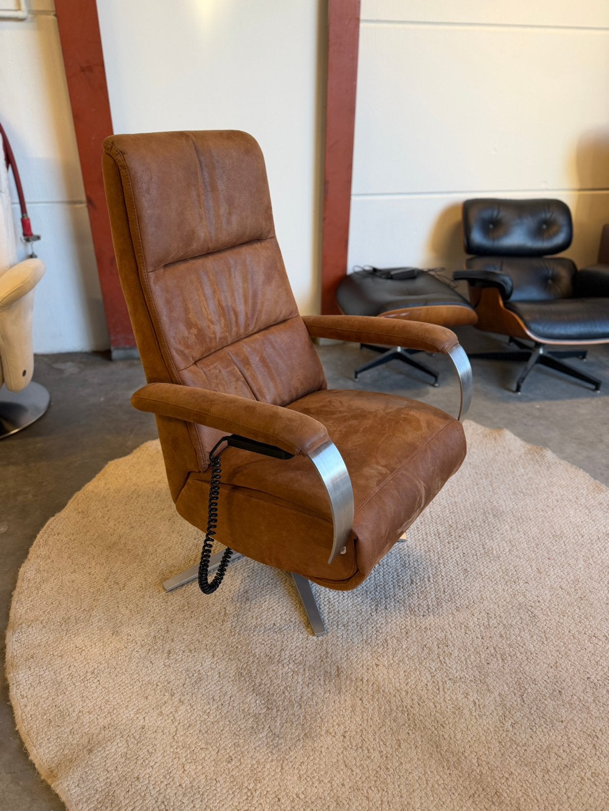 Relax fauteuil stoel design cognac kleur accu Meubelzorg, Huis en Inrichting, Fauteuils, 2871SK, Verzenden, Mariansoliak8@gmail.com