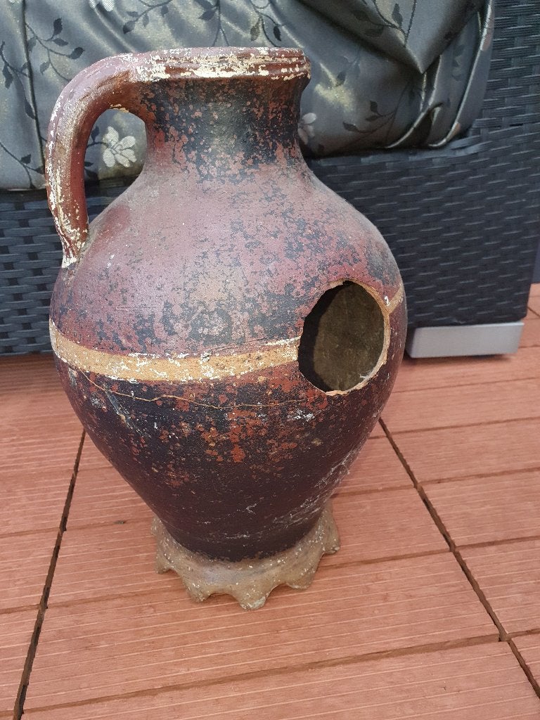 Antieke stenen karaf/vaas afm. ca. 35cm hoog / 22cm diameter, Ophalen of Verzenden