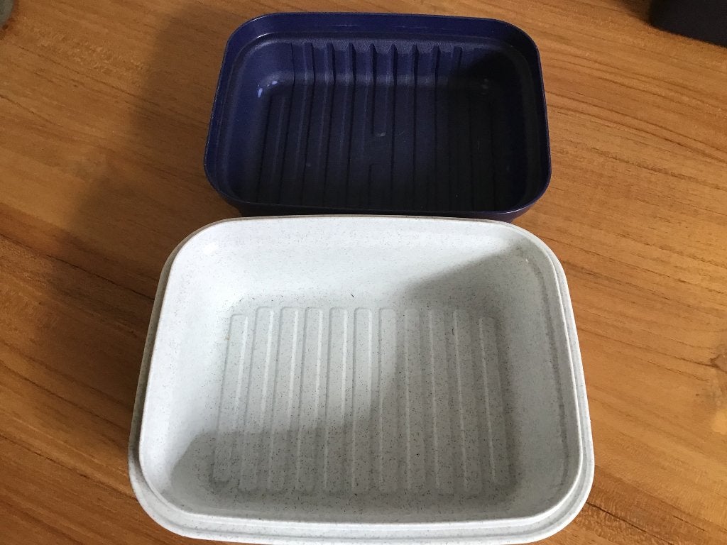 Tupperware kaasdoos, Huis en Inrichting, Ophalen, Gebruikt, Bewaardoos, Blauw
