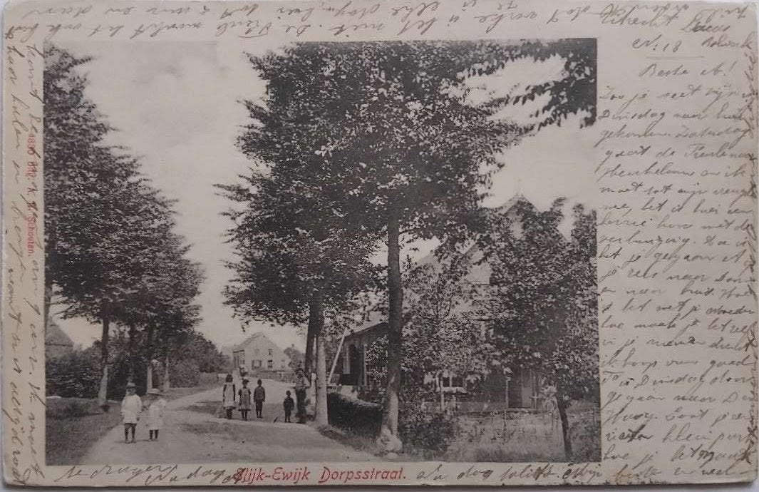 Slijk-Ewijk (Gelderland) - Dorpsstraat 1912, Ophalen of Verzenden, Voor 1920, Gelopen, Gelderland