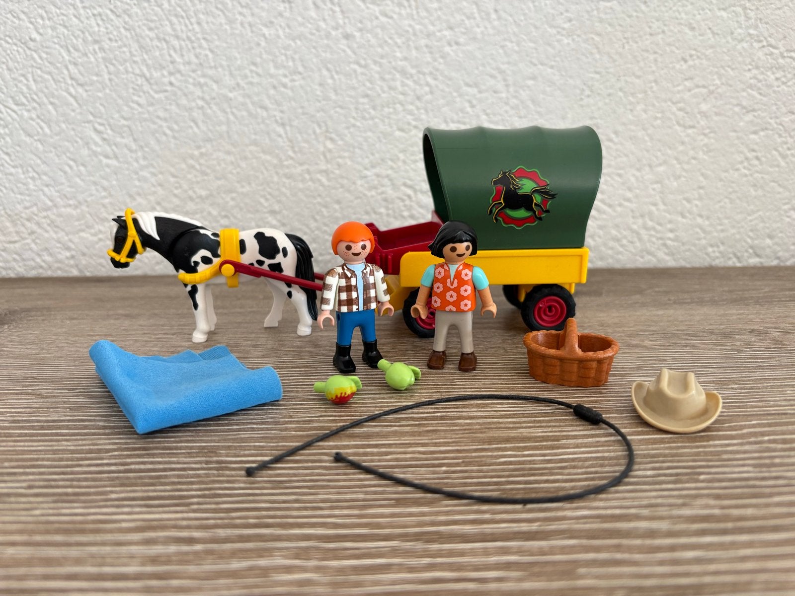 Playmobil pony huifkar, Ophalen of Verzenden, Zo goed als nieuw