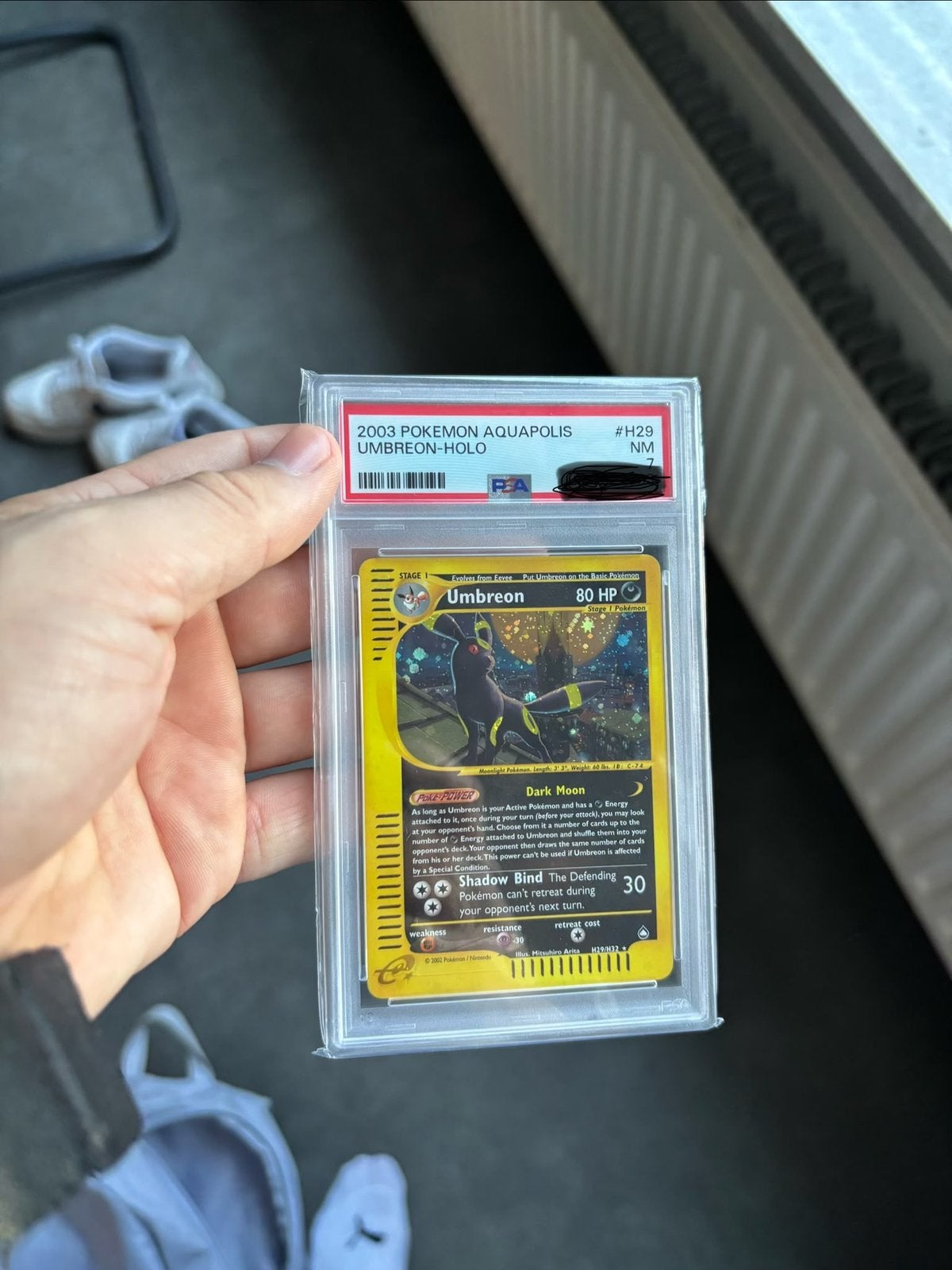 Umbreon H29 NM 7 PSA aquapolis, Ophalen, Zo goed als nieuw