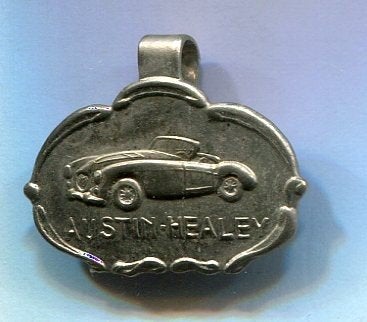 Austin Healey zilverkleurig klipje ( H_070), Ophalen of Verzenden, Nieuw, Transport, Speldje of Pin