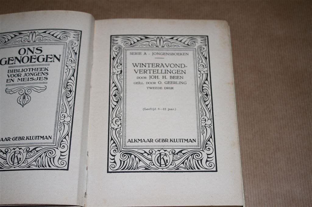 Winteravond-vertellingen. Joh. H. Been. Kluitman 1927., Ophalen of Verzenden, Zo goed als nieuw