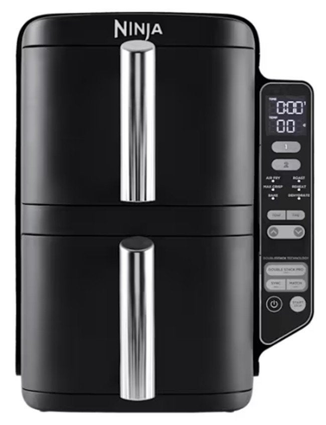 Ninja Double Stack Airfryer XL 7,6 liter, Witgoed en Apparatuur, Airfryers, Ophalen of Verzenden, Zo goed als nieuw, Airfryer XL