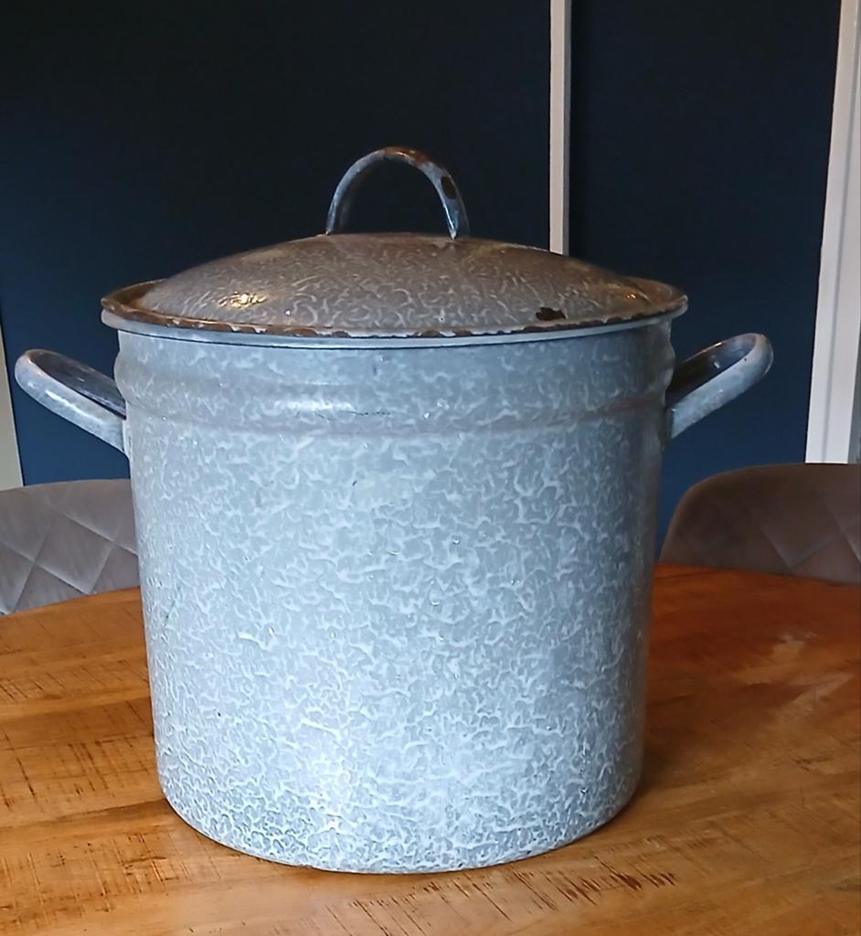 Emaille pan wasketel antiek, Antiek en Kunst, Antiek | Emaille, Ophalen