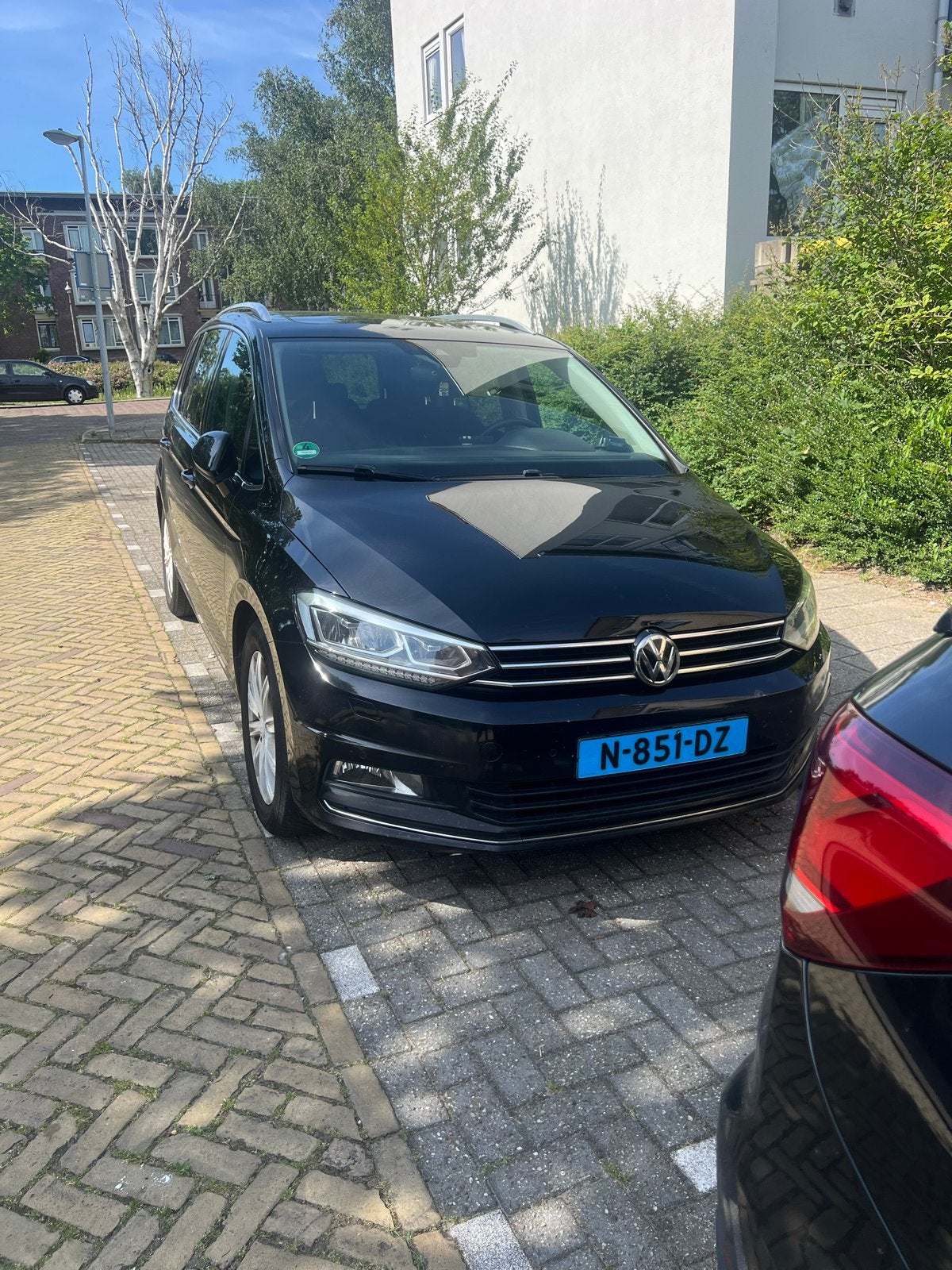 Volkswagen Touran 2.0 TDI 140KW DSG 2016 Zwart, Auto's, 1800 kg, Zwart, Leder en Stof, Zwart