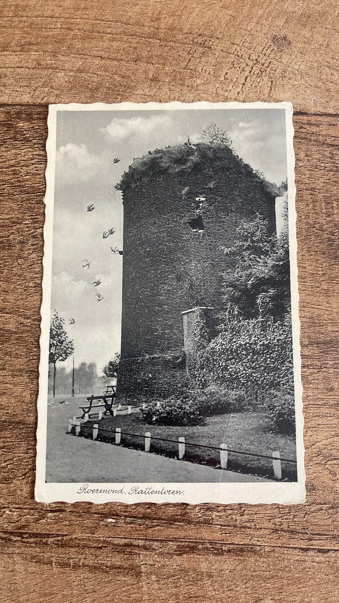 Oude ansichtkaart Roermond 1938 Rattentoren FOKA, Ophalen of Verzenden, 1920 tot 1940, Gelopen, Limburg