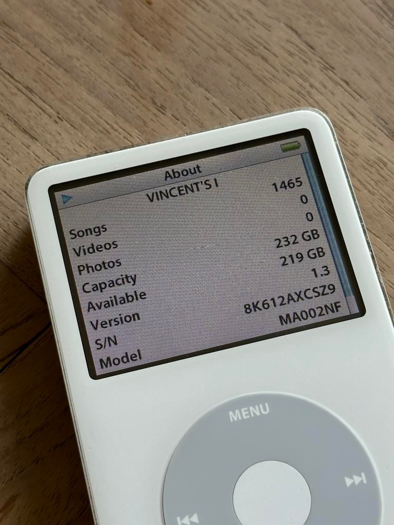 iPod classic 5th gen - 256gb sd - 2000 mah, Audio, Tv en Foto, Mp3-spelers | Apple iPod, Ophalen of Verzenden, Gebruikt, Classic