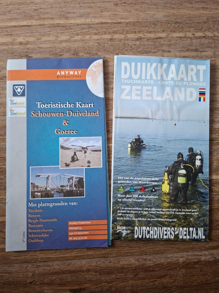 Duikaart & toeristische kaart, Ophalen of Verzenden, 1800 tot 2000, Landkaart