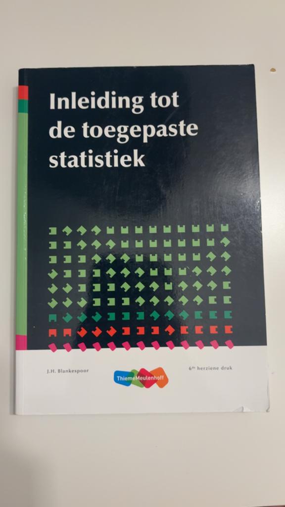 Inleiding tot de toegepaste statistiek 6de druk- Topstaat, Boeken, Ophalen of Verzenden, Beta, Zo goed als nieuw, HBO