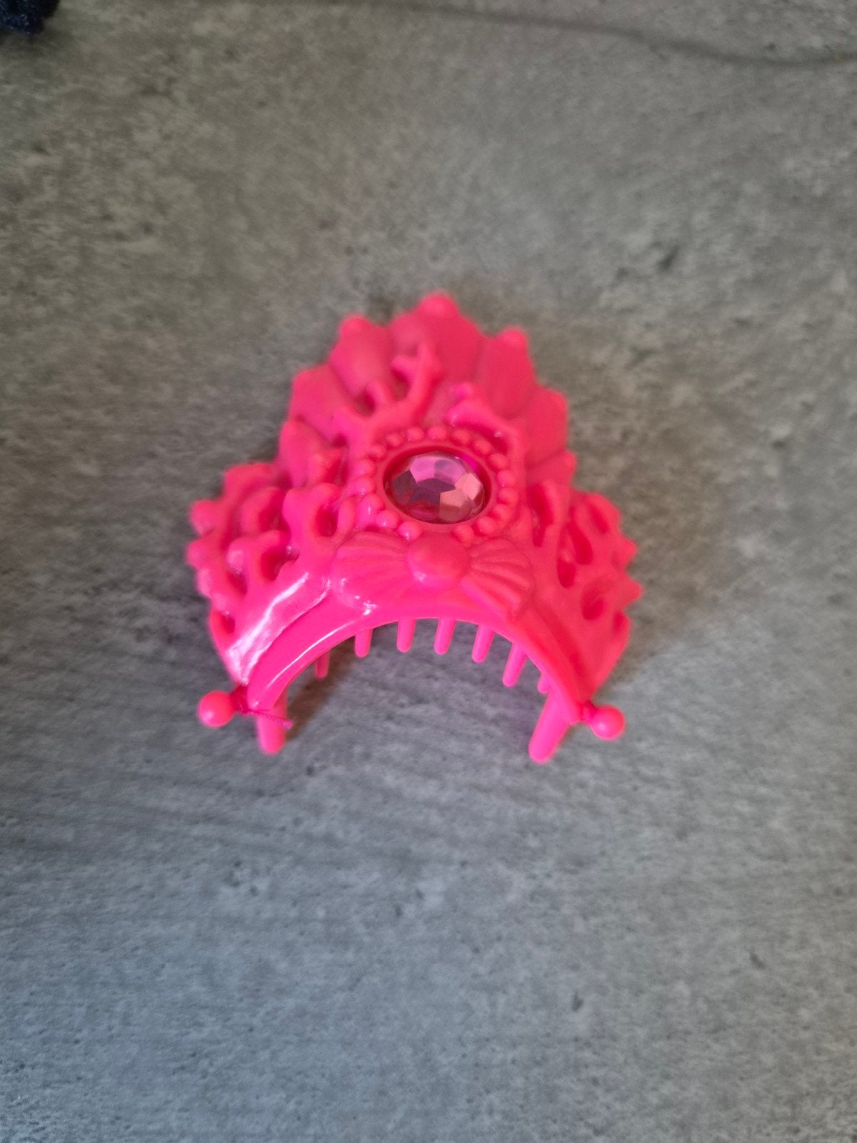 Roze Barbie kroon met steen, Ophalen of Verzenden