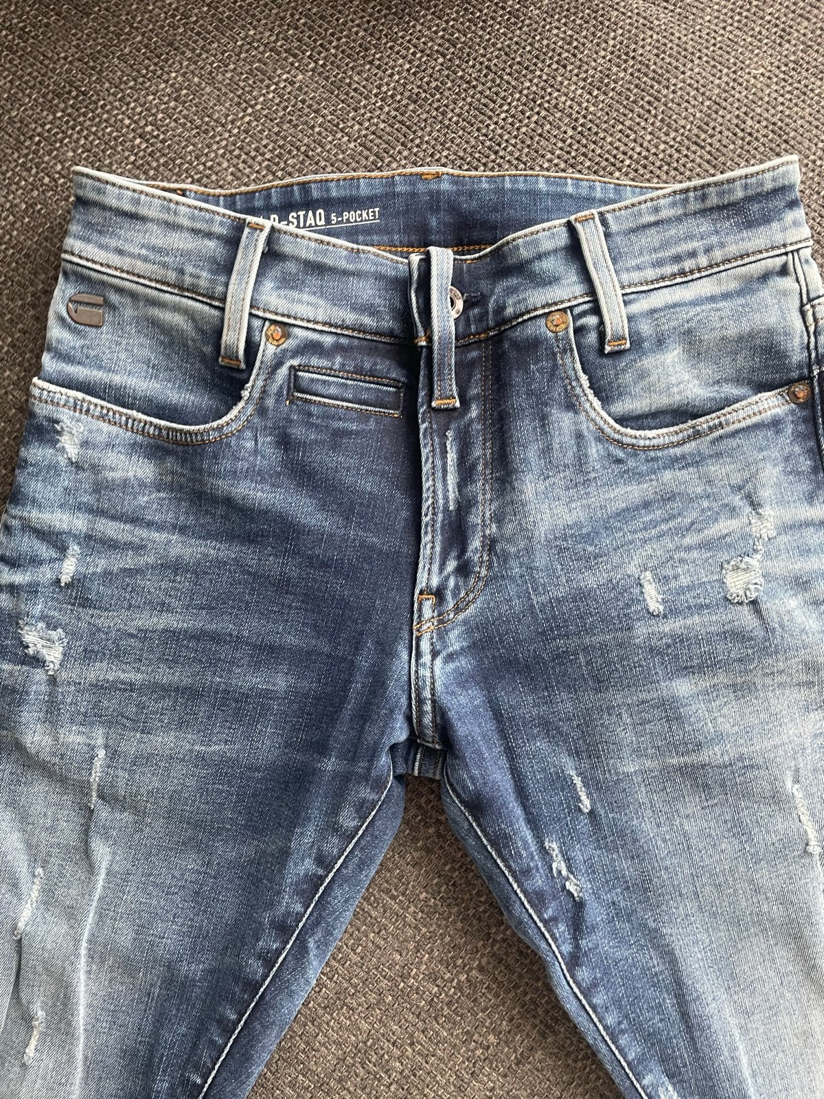 G-Star RAW D-Staq 5-Pocket Skinny Jeans W30 L32, Ophalen of Verzenden, Gedragen, Blauw, W32 (confectie 46) of kleiner