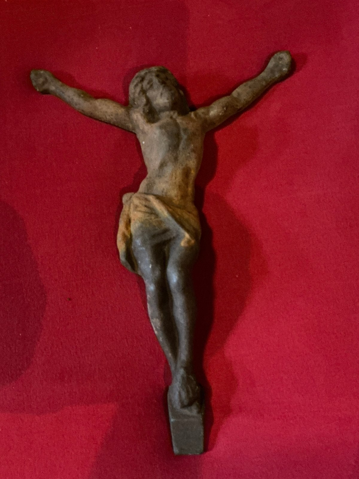 Antiek Gietijzeren Jezus Corpus ❤️ Jaren '20/'30, Ophalen of Verzenden