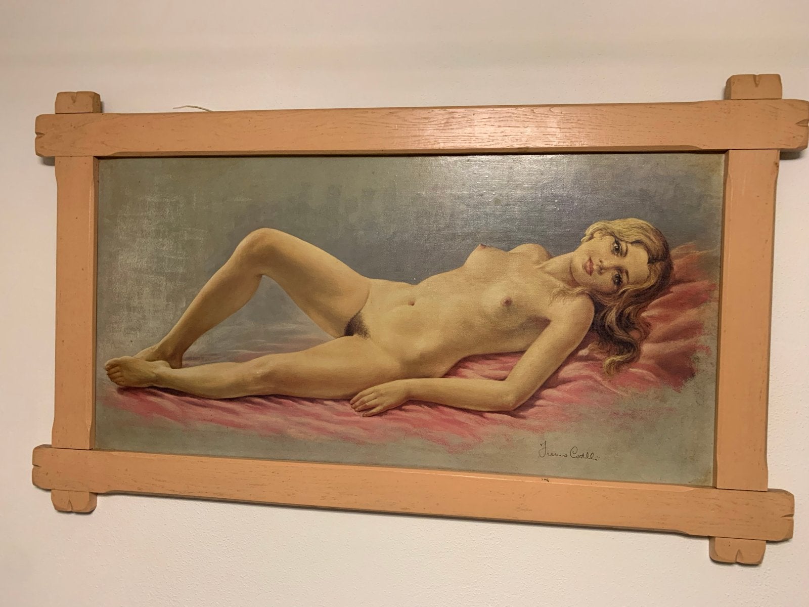 Klassiek schilderij: Naaktstudie van een vrouw, Ophalen, Doek, Portret of Personen, Realistisch