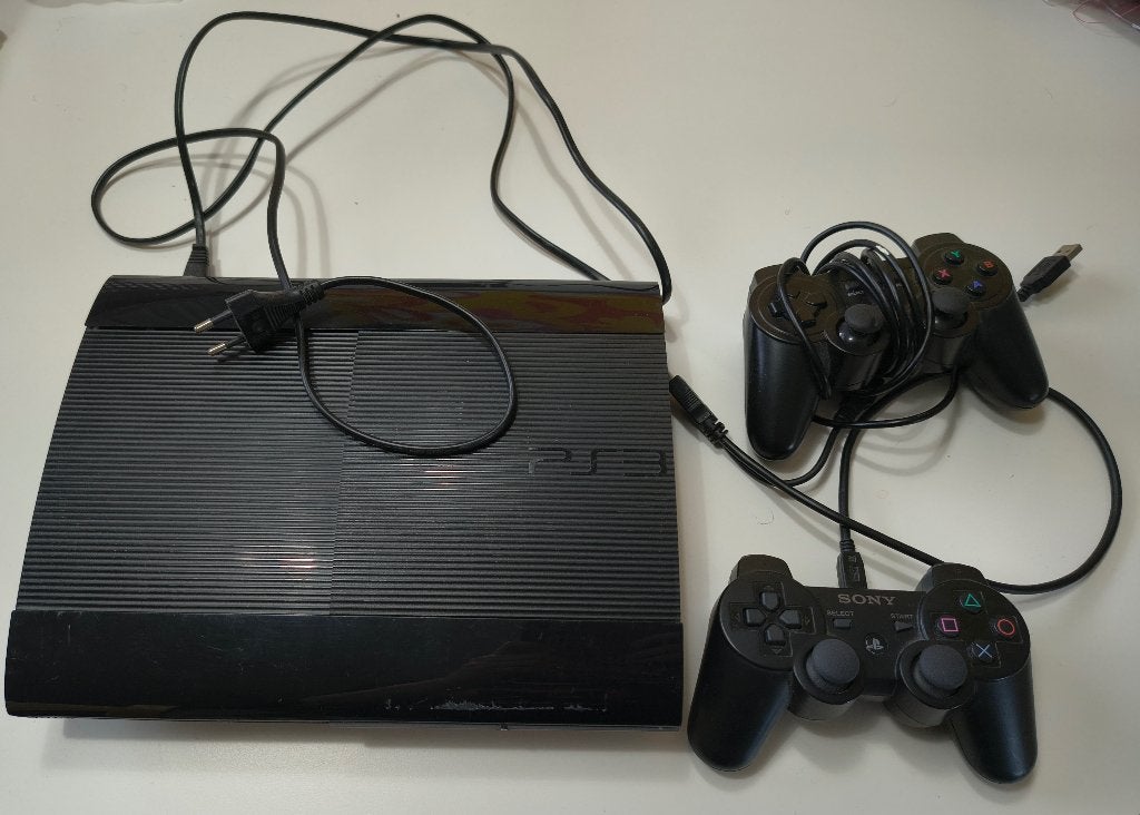 Playstation 3 cech-4304A, Spelcomputers en Games, Spelcomputers | Sony PlayStation 3, Ophalen, Gebruikt, Super Slim, Met 2 controllers