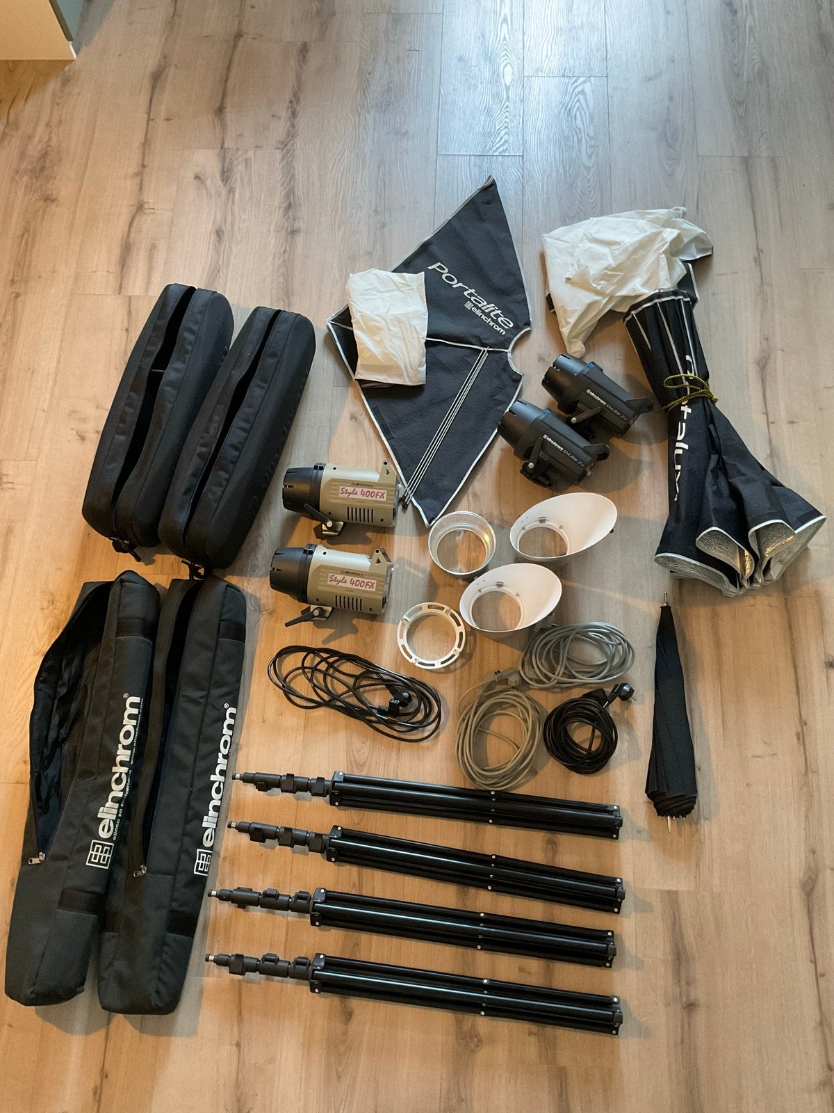 Elinchrom fotostudio met flitsers, statieven en accessoires, Ophalen, Gebruikt, Elinchrom, Complete fotostudio