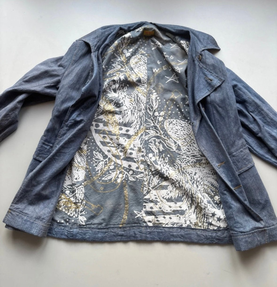 Denim colbert van People of The Labyrinths, Ophalen of Verzenden, Zo goed als nieuw, Maat 48/50 (M), Blauw