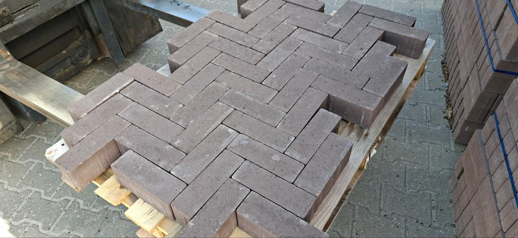 Dikformaat betonklinker 21x7x8 cm Mangaan A-Keus, Tuin en Terras, Ophalen, Klinkers, Nieuw, 10 m² of meer