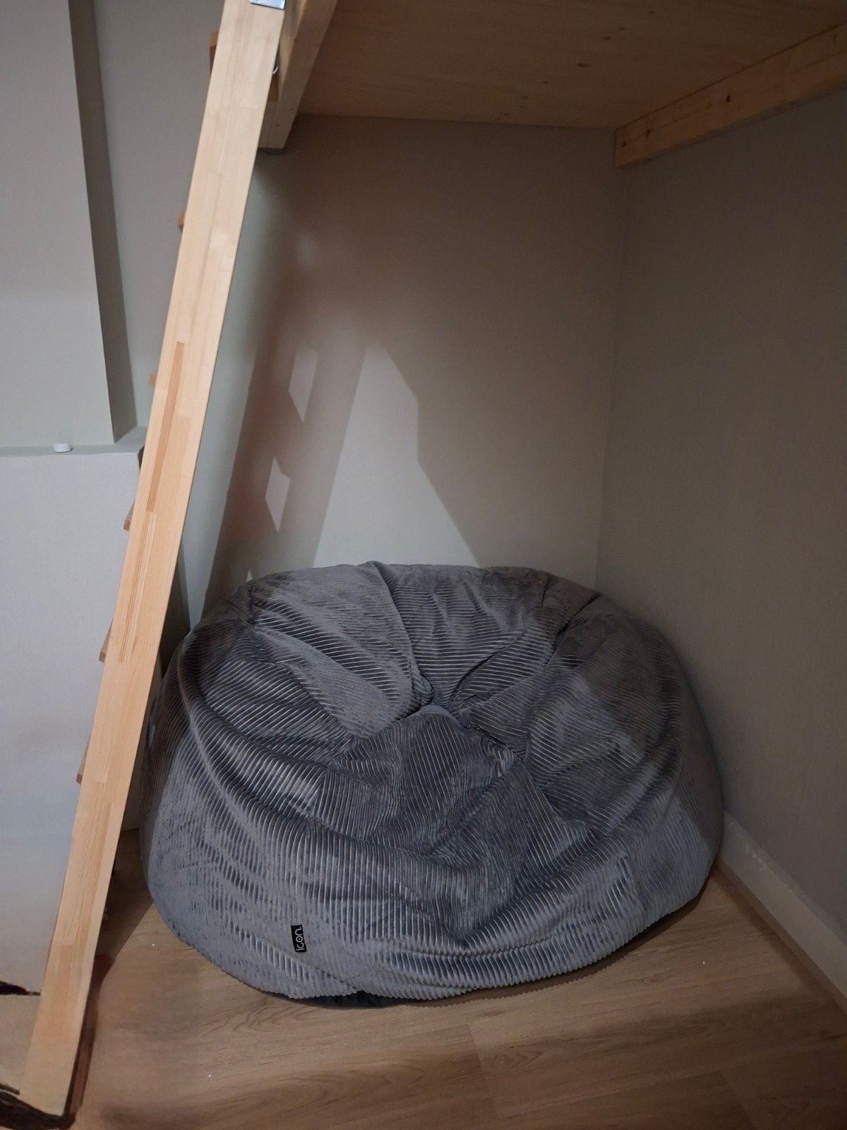 Comfortabele XL zitzakken - Grijs en Beige ribstof, Ophalen, Nieuw, Grijs, Zitzak