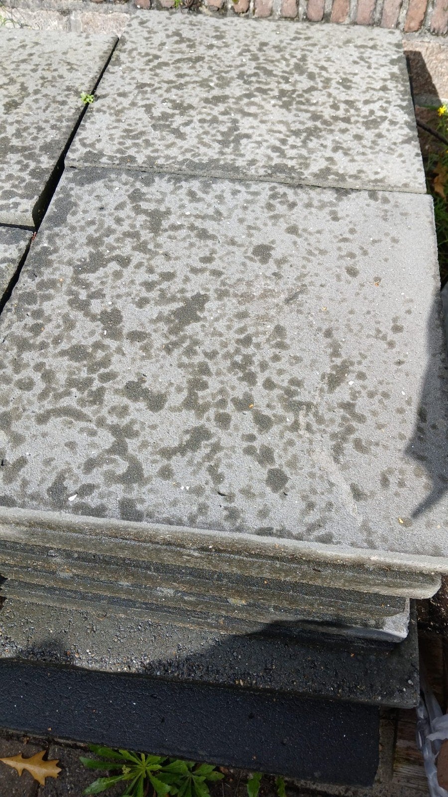 28 gebruikte betontegels 50x50 cm, Tuin en Terras, Gebruikt, Beton, Terrastegels, 5 tot 10 m²