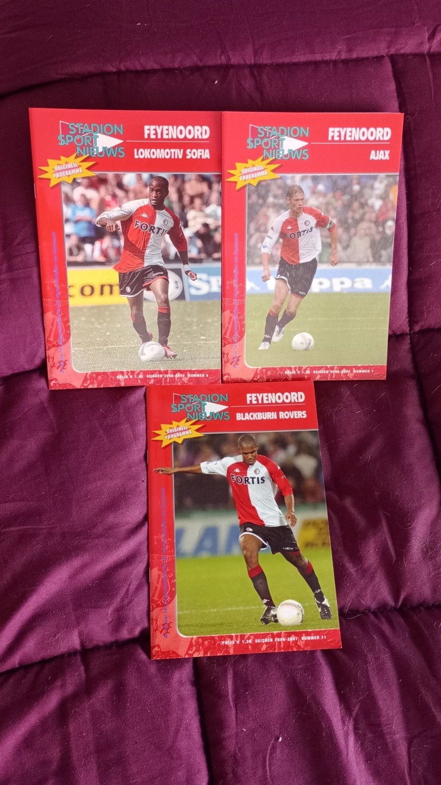 Feyenoord Stadion Sport Nieuws Programma's (3 stuks), Verzamelen, Sportartikelen en Voetbal, Verzenden, Zo goed als nieuw, Feyenoord