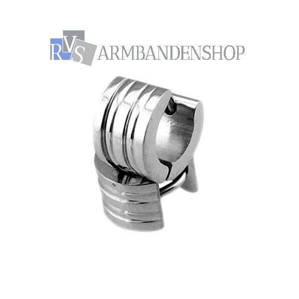heren oorbellen studs van RVS zilver., Overige materialen, Verzenden, Nieuw, Knopjes of Stekers