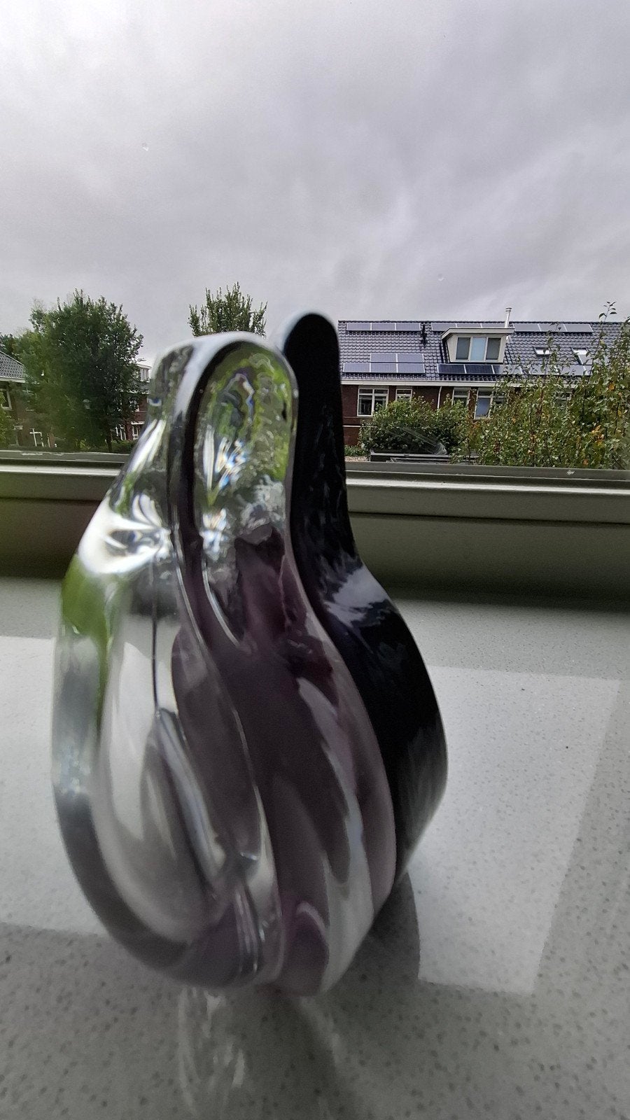 vintage Boho handgemaakte vaas Jizerské Sklo, Verzenden