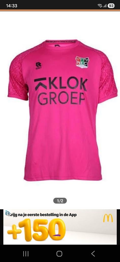 GEZOCHT  NEC Nijmegen shirt roze maat M, Maat 38/40 (M), Ophalen of Verzenden, N.E.C., Roze