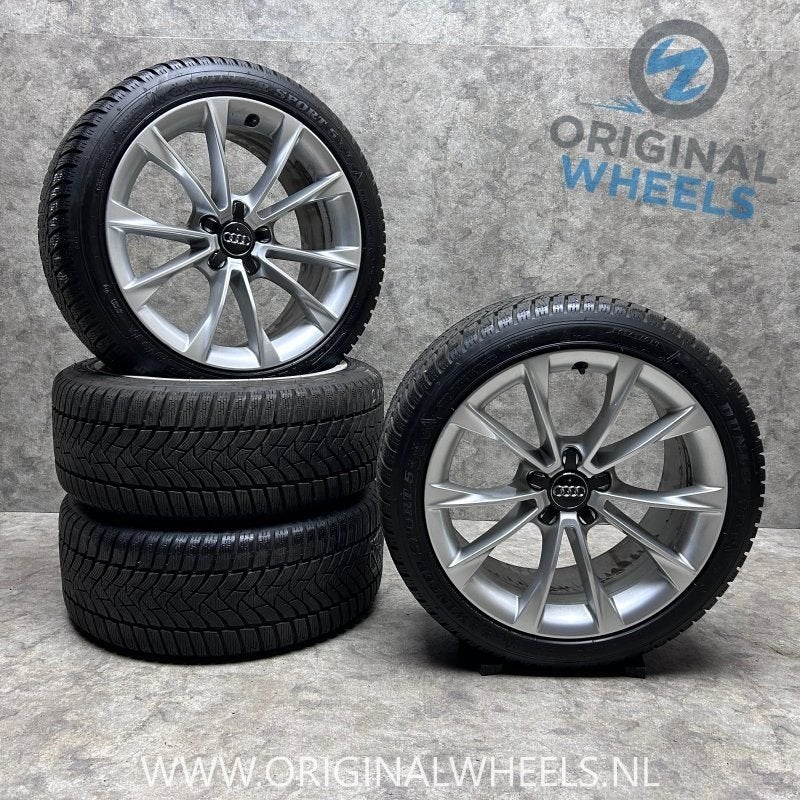 18 inch originele velgen + winterbanden Audi A5 8T0601025CA, 18 inch, -, -, Banden en Velgen