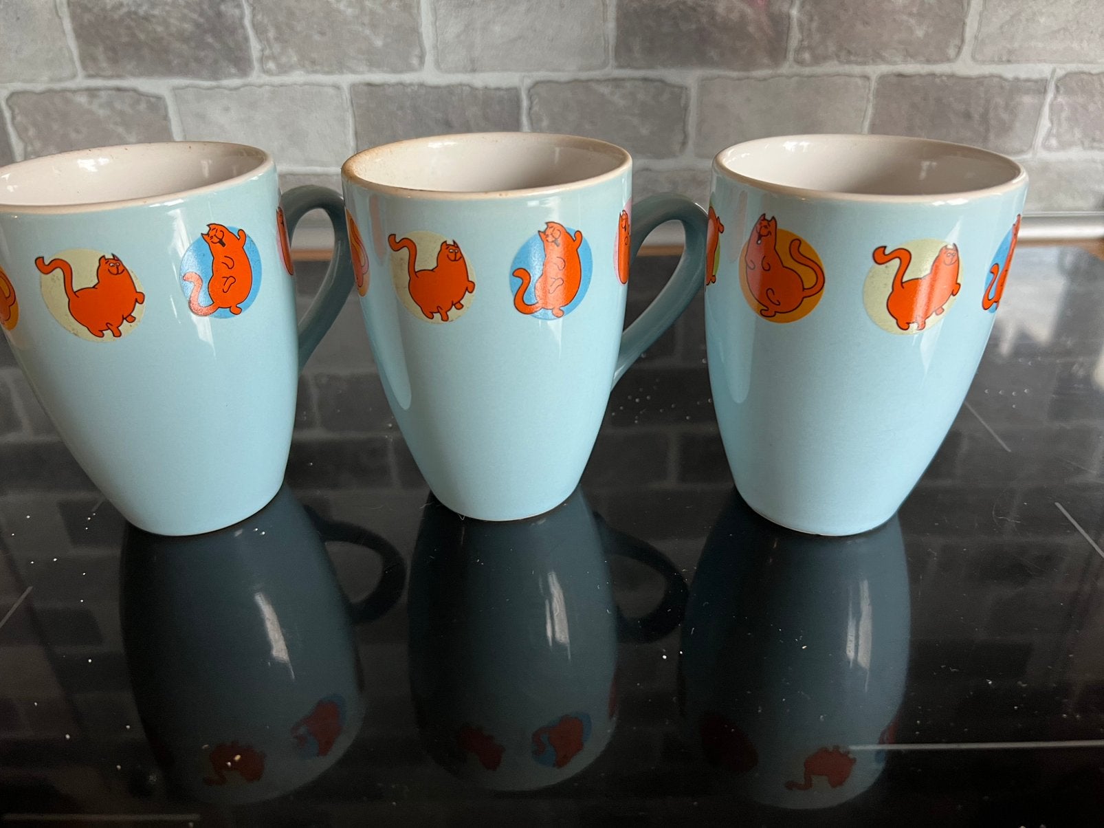 3x mok Jan, Jans en de kjnderen - de rode kater, Huis en Inrichting, Keuken | Servies, Ophalen of Verzenden, Zo goed als nieuw