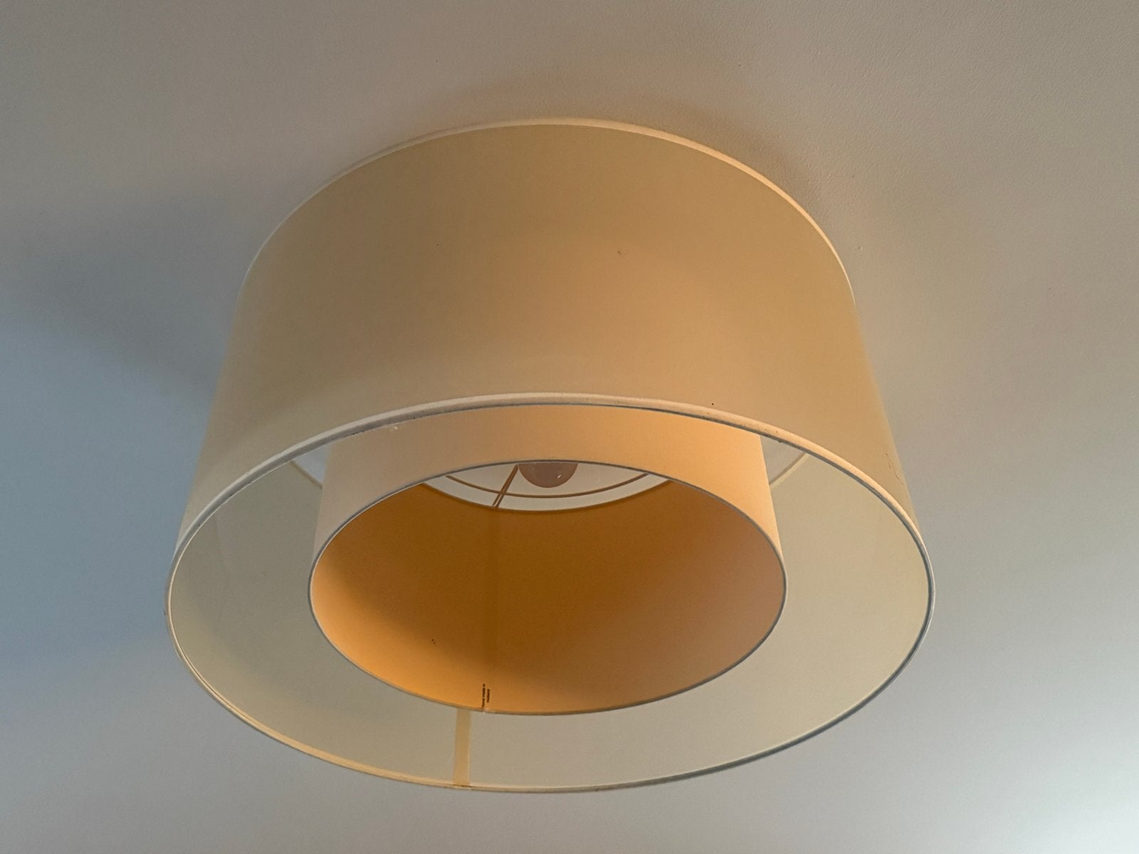 Eettafel lamp 2 stuks en 1 plafonier van dezelfde serie, Ophalen, Gebruikt, Metaal, E27 (groot)