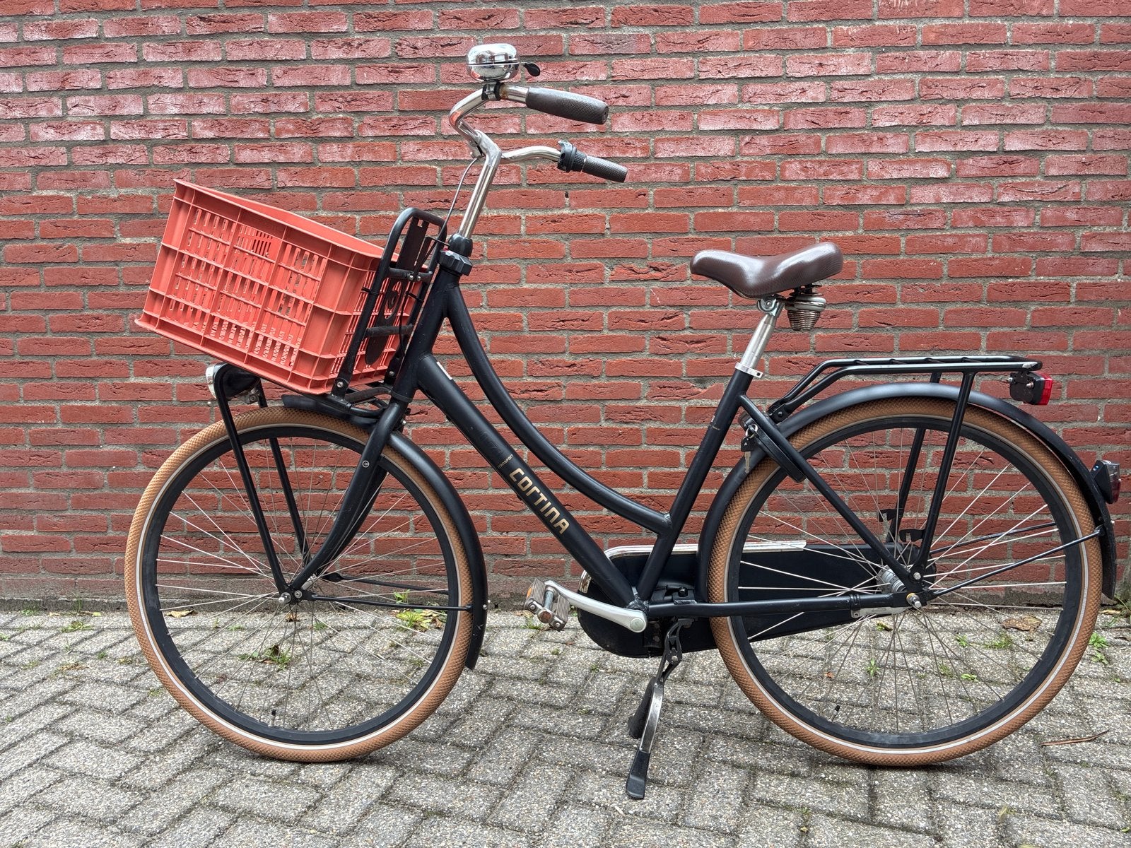 Gebruikte Cortina U4 met 3 versnellingen 28 inch 50 cm, Fietsen en Brommers, Fietsen | Dames | Damesfietsen, Terugtraprem, Gebruikt