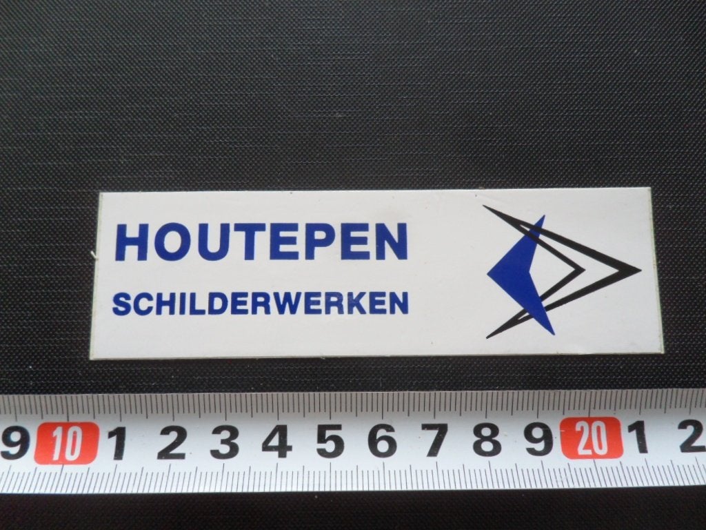 sticker HOUTEPEN  schilderwerken, Ophalen, Zo goed als nieuw