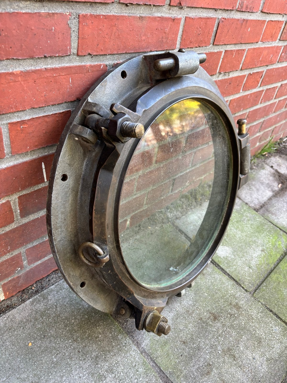 Patrijspoort messing 50cm, Ophalen of Verzenden