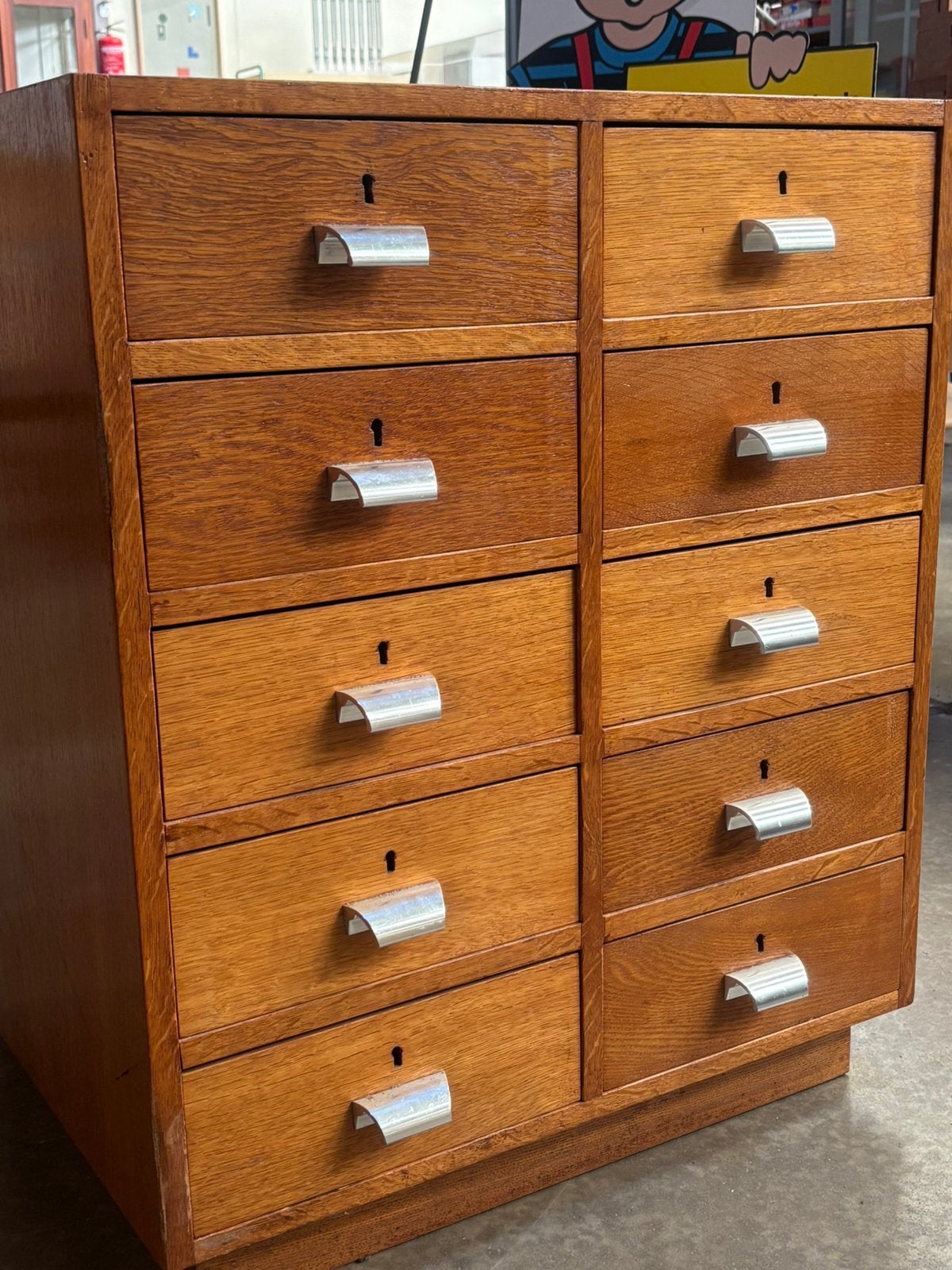 Vintage ladekast, Huis en Inrichting, Kasten | Ladekasten, Gebruikt, 5 laden of meer, 50 tot 100 cm, Minder dan 100 cm