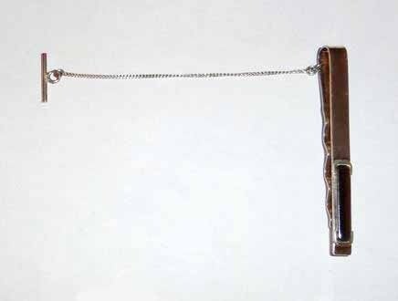 Revers speld Dasspeld zilver 925 Hematiet das clip, Verzenden, Zilver, Overige typen, Met edelsteen