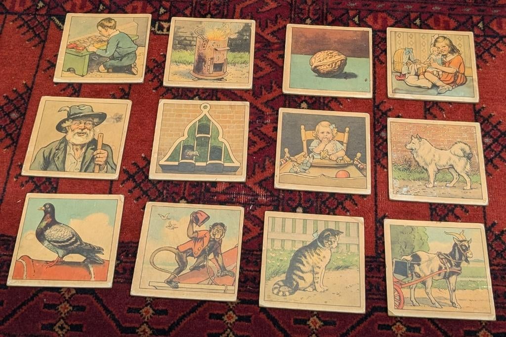 Aap noot mies leesplankje 12 stuks, Antiek en Kunst, Antiek | Schoolplaten, Ophalen of Verzenden, Overige thema's