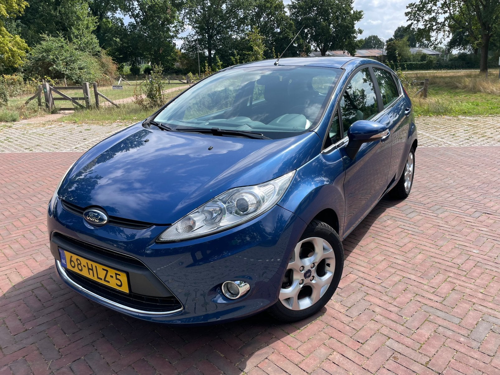 Ford Fiësta 1.25 2009, 5DR - Slechts 44.800 km - APK 06-2027, Voorwielaandrijving, Stof, 1242 cc, Blauw
