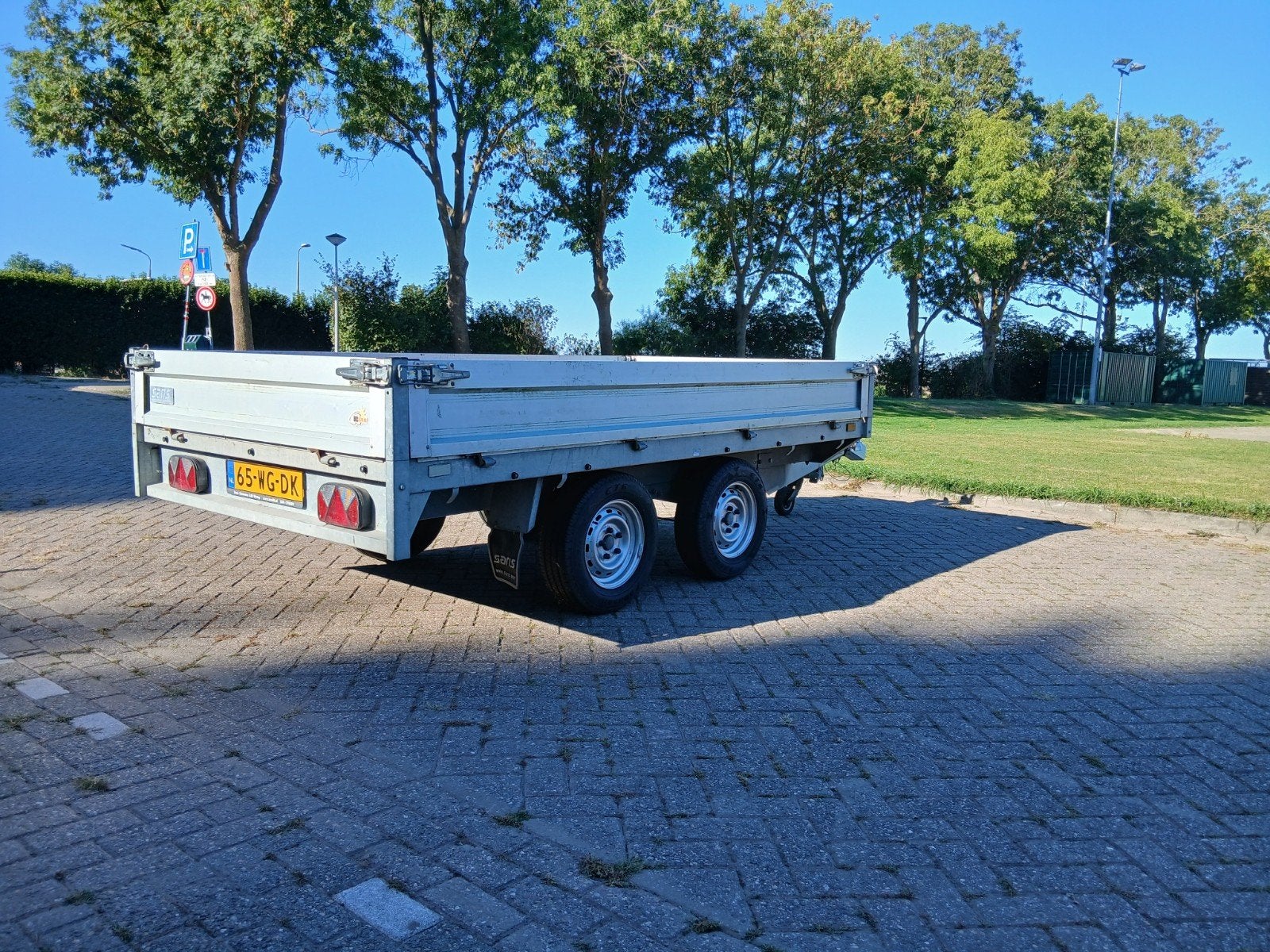 Saris plateau aanhangwagen in goede staat, Auto diversen, Aanhangers en Bagagewagens, Ophalen, Gebruikt