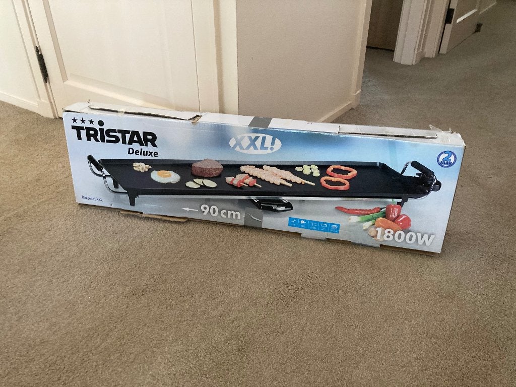 Tristar Deluxe XXL Grillplaat - 90 cm, 1800W, Ophalen, Zo goed als nieuw