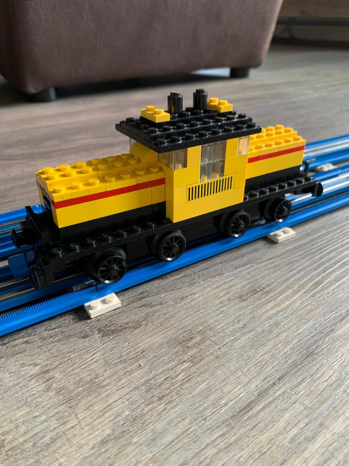 162 lego trein blauw spoor 12v vintage, Ophalen of Verzenden, Zo goed als nieuw