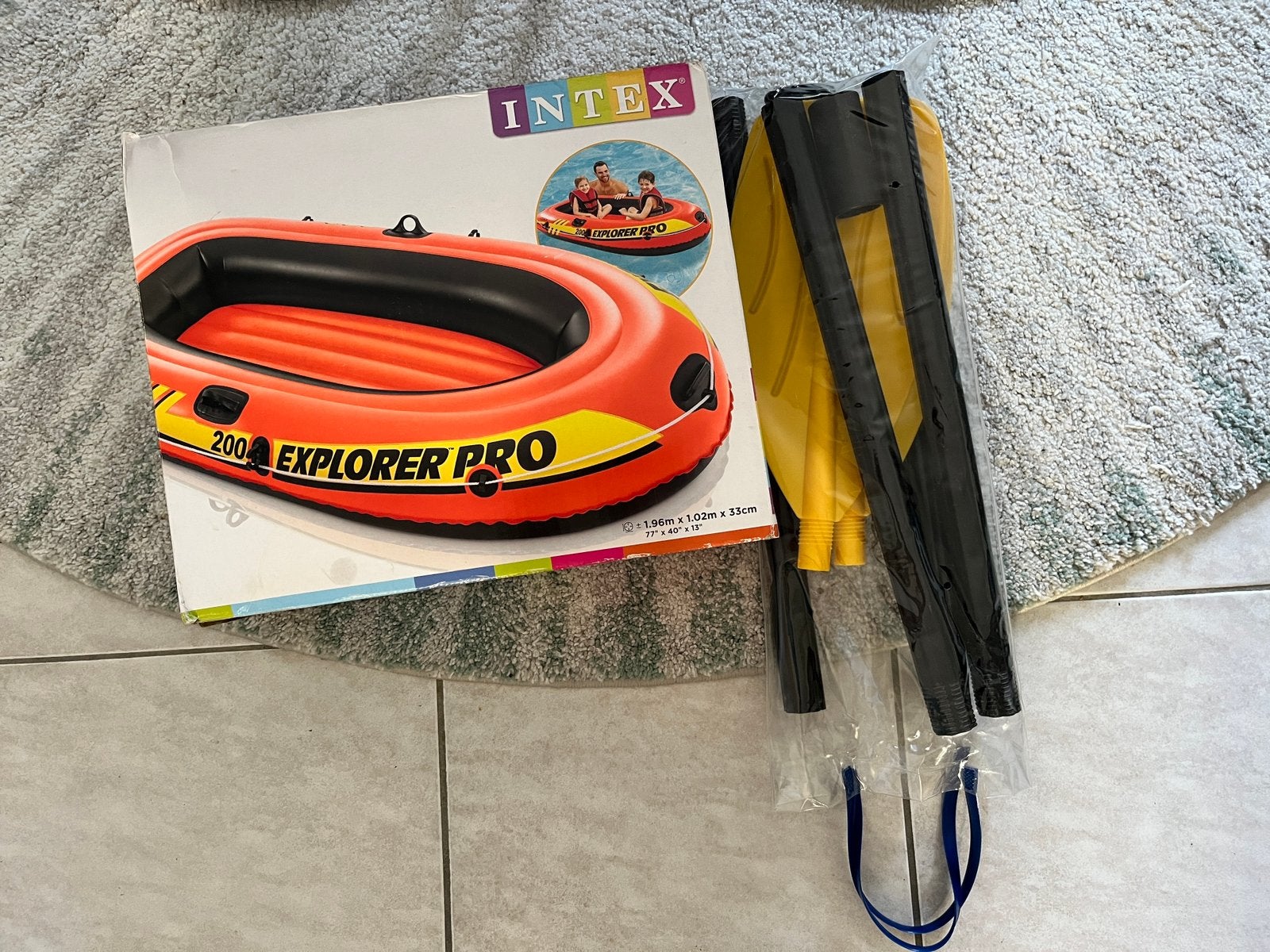Intex opblaasbare boot met peddels, Ophalen of Verzenden, Zo goed als nieuw