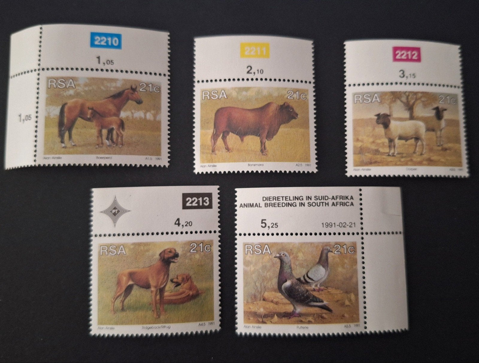 1991 ZUID-AFRIKA ** COMPLETE SERIE DIEREN **, Postzegels en Munten, Postzegels | Afrika, Ophalen of Verzenden, Zuid-Afrika, Postfris