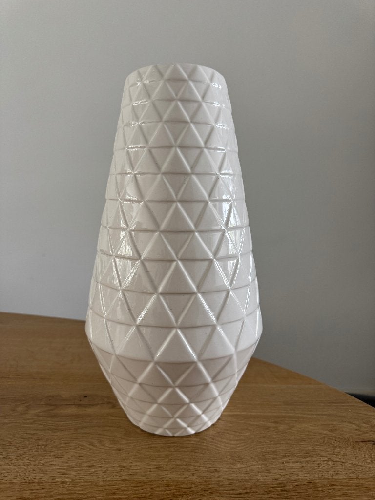 Vaas geometrisch 40cm hoog, HEMA, Ophalen of Verzenden