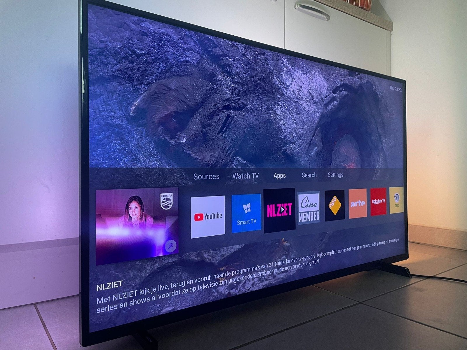 Philips 43 Inch Ambilight Smart Tv, Ophalen of Verzenden, Zo goed als nieuw