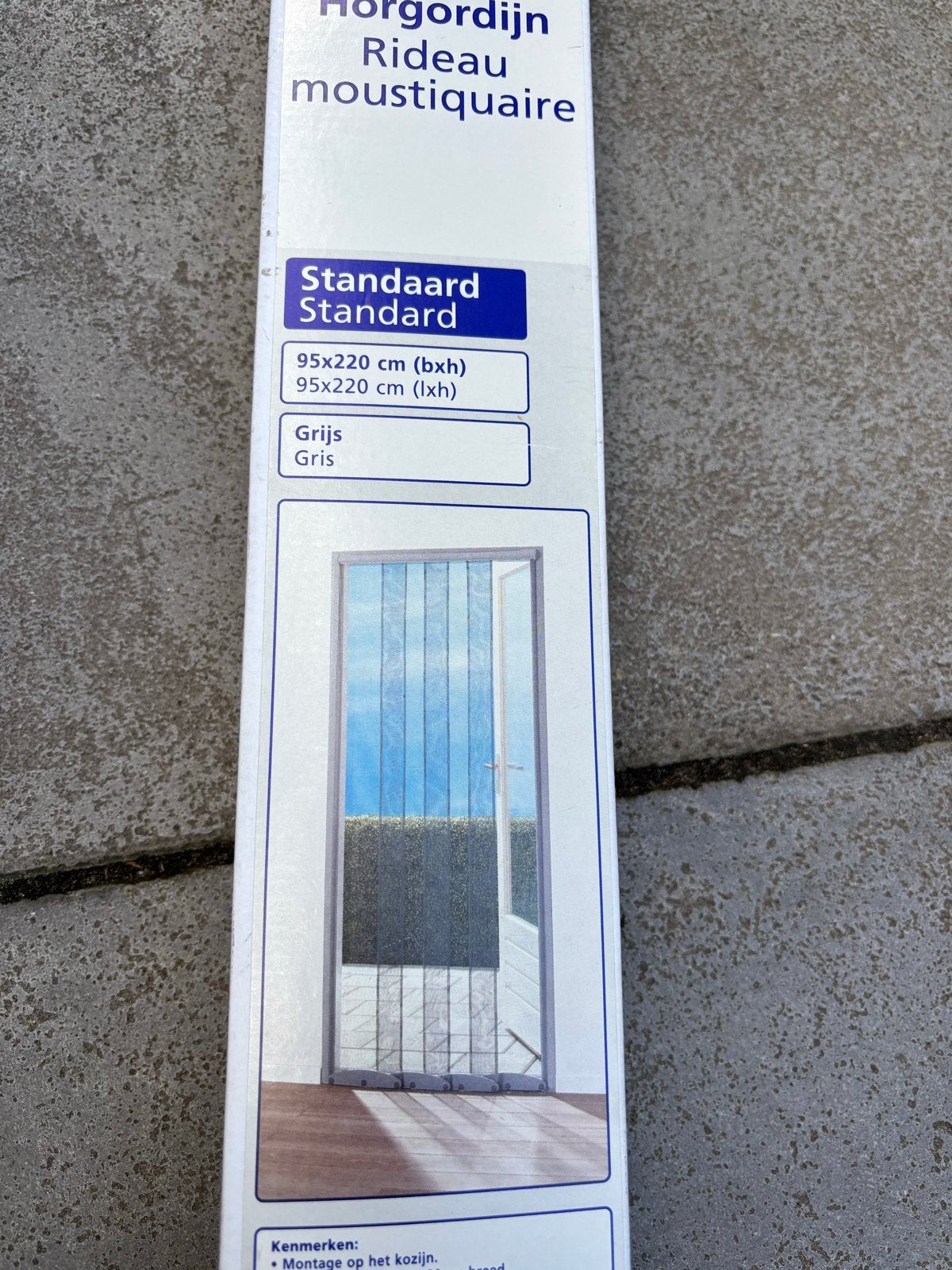 Nieuwe Horgordijn Standard 95x220 cm Grijs, Ophalen, 80 tot 100 cm, 215 cm of meer, Hordeur