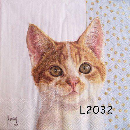 Servetten decoupage/bullet journal * Franciens katten L2032, Verzenden, Nieuw